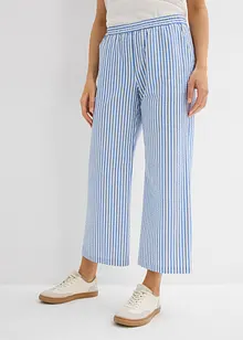 Pantaloni a palazzo in seersucker, lunghezza 7/8, bonprix