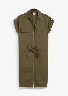 Abito in twill di misto cotone elasticizzato, bonprix