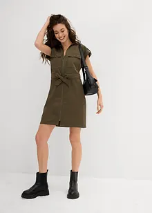 Abito in twill di misto cotone elasticizzato, bonprix