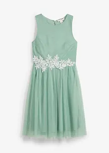 Abito midi con inserto in pizzo, bonprix