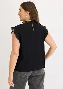 Blusa con volant, bonprix