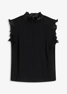 Blusa con volant, bonprix