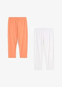 Leggings a pinocchietto in misto cotone biologico (pacco da 2), bonprix