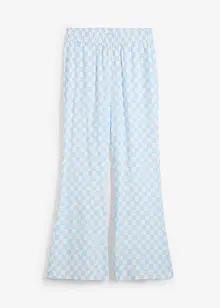 Pantaloni a palazzo a quadri in viscosa fluente, bonprix