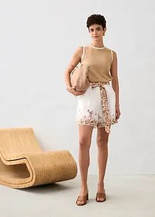 Shorts in puro lino con stampa floreale, bonprix