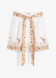 Shorts in puro lino con stampa floreale, bonprix