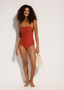 Costume intero in tessuto operato con effetto modellante medio, bonprix