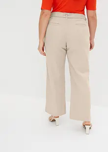 Pantaloni cropped con cinta comoda in puro cotone, bonprix