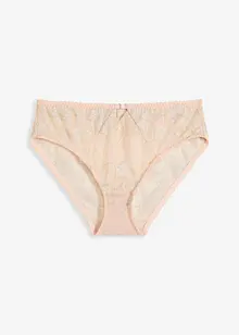 Slip alto con pizzo glitterato bicolore, bonprix