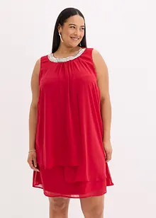 Abito in chiffon con strass, bonprix