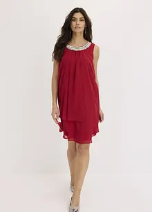 Abito in chiffon con strass, bonprix