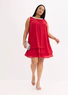 Abito in chiffon con strass, bonprix