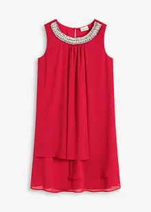 Abito in chiffon con strass, bonprix