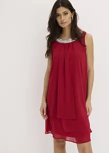 Abito in chiffon con strass, bonprix