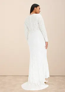 Abito da sposa ricamato con paillettes, bonprix