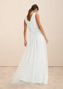 Abito da sposa con paillettes e gonna in tulle staccabile, bonprix
