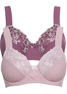 Reggiseno con ferretto e spalline imbottite (pacco da 2), bonprix