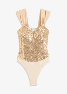 Body con paillettes, bonprix