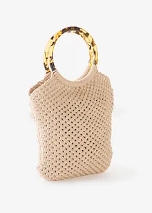 Borsa shopper effetto macramè, bonprix