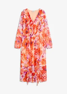 Abito di chiffon con volant, bonprix