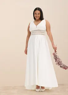 Abito da sposa in satin lucido con pizzo, bonprix