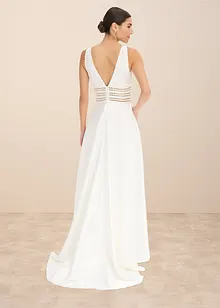 Abito da sposa in satin lucido con pizzo, bonprix