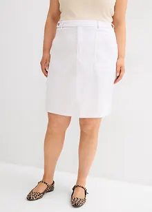 Gonna di jeans elasticizzata a vita alta, bonprix
