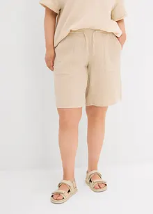 Bermuda in mussola con elastico in vita, bonprix