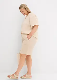 Bermuda in mussola con elastico in vita, bonprix