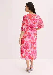 Abito midi in mesh con fantasia, bonprix