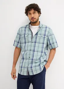 Camiciaa maniche corte in seersucker di puro cotone, bonprix