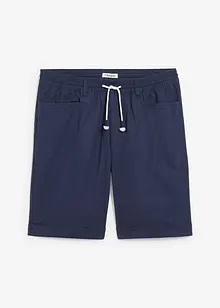 Bermuda con elastico in vita in misto lino, regular fit, bonprix