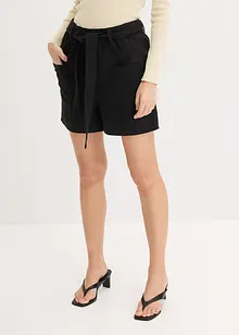 Shorts in twill con cintura da annodare, bonprix