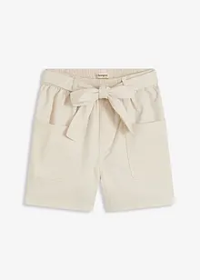 Shorts in twill con cintura da annodare, bonprix