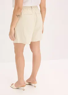 Shorts in twill con cintura da annodare, bonprix