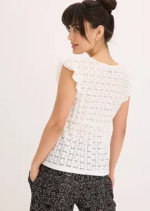Maglia con ricami traforati, bonprix