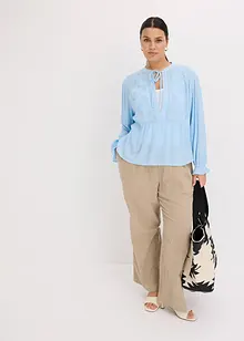 Blusa con ricami traforati, bonprix