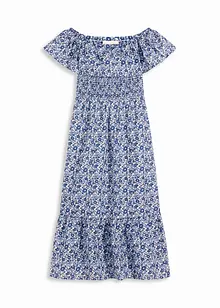 Abito midi in stile bohémien a spalle scoperte, in cotone leggero, bonprix