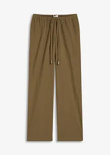 Pantaloni larghi con effetto operato, bonprix