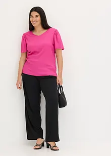Maglia in crêpe strutturato con maniche ad aletta, bonprix