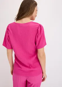 Maglia in crêpe strutturato con maniche ad aletta, bonprix