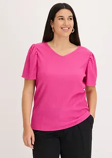 Maglia in crêpe strutturato con maniche ad aletta, bonprix