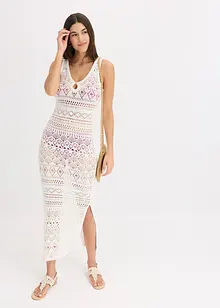 Abito lungo effetto crochet, bonprix