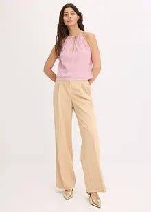 Top cropped con effetto metallizzato, bonprix