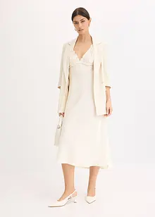 Abito lungo in satin fluente, bonprix