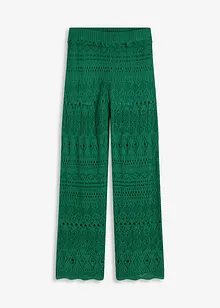 Pantaloni con elastico in vita in maglia traforata, bonprix