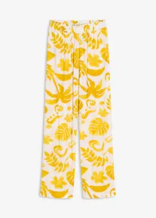 Pantaloni larghi fantasia in viscosa operata, bonprix