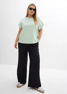 T-shirt asimmetrica in jersey di cotone pesante, bonprix