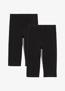 Leggings a pinocchietto in misto cotone elasticizzato (pacco da 2), bonprix