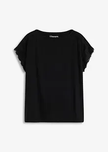 Maglia in viscosa con pizzo, bonprix